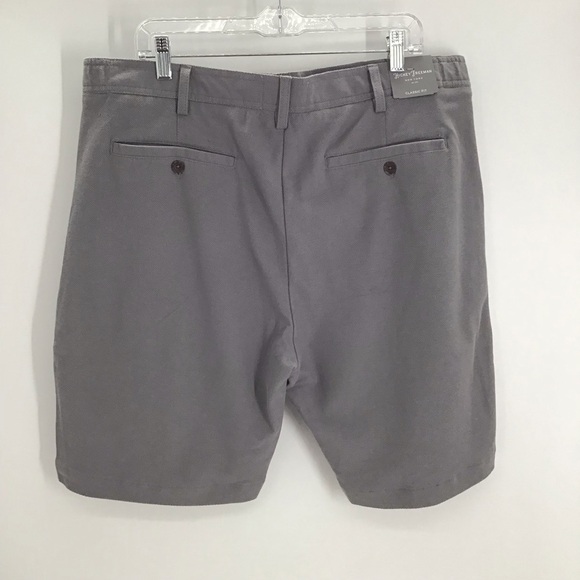 Hickey Freeman Men’s Classic Modern Fit Shorts Gray Elastic Casual NWT Size 38 - Picture 6 of 10